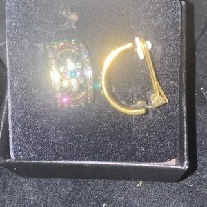 Heidi Daus Elegant Gold and Multicolor Gemstone Earrings